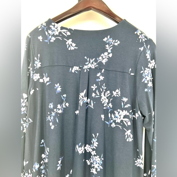 J. Jill Womens‎ Wearever Collection Floral Top 3/4 Sleeve Sz M Artsy Comfort - Picture 9 of 11